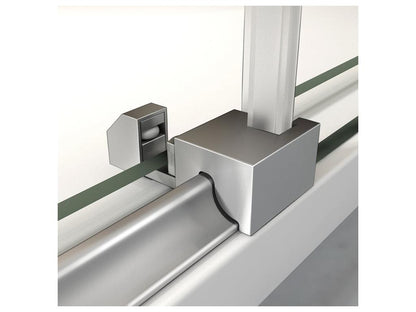 Cabine de douche coulissante 130x90x195cm porte de douche 130cm paroi latérale Hauteur 195cm verre 8mm anticalcaire TLNB55279