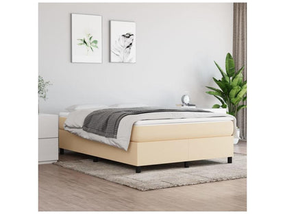 Sommier à Ventoriq de lit avec matelas Crème 140x190 Tissu KPEI13867
