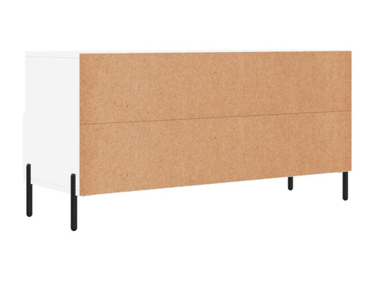 Meuble TV blanc 102x36x50 cm bois d'ingénierie XFBQ14712