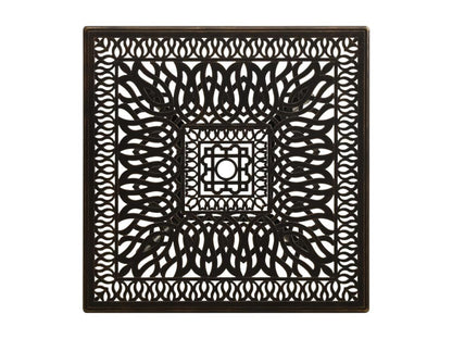Ventoriq Premium - Table de jardin Bronze 90x90x73 cm Aluminium coulé IIAB74244