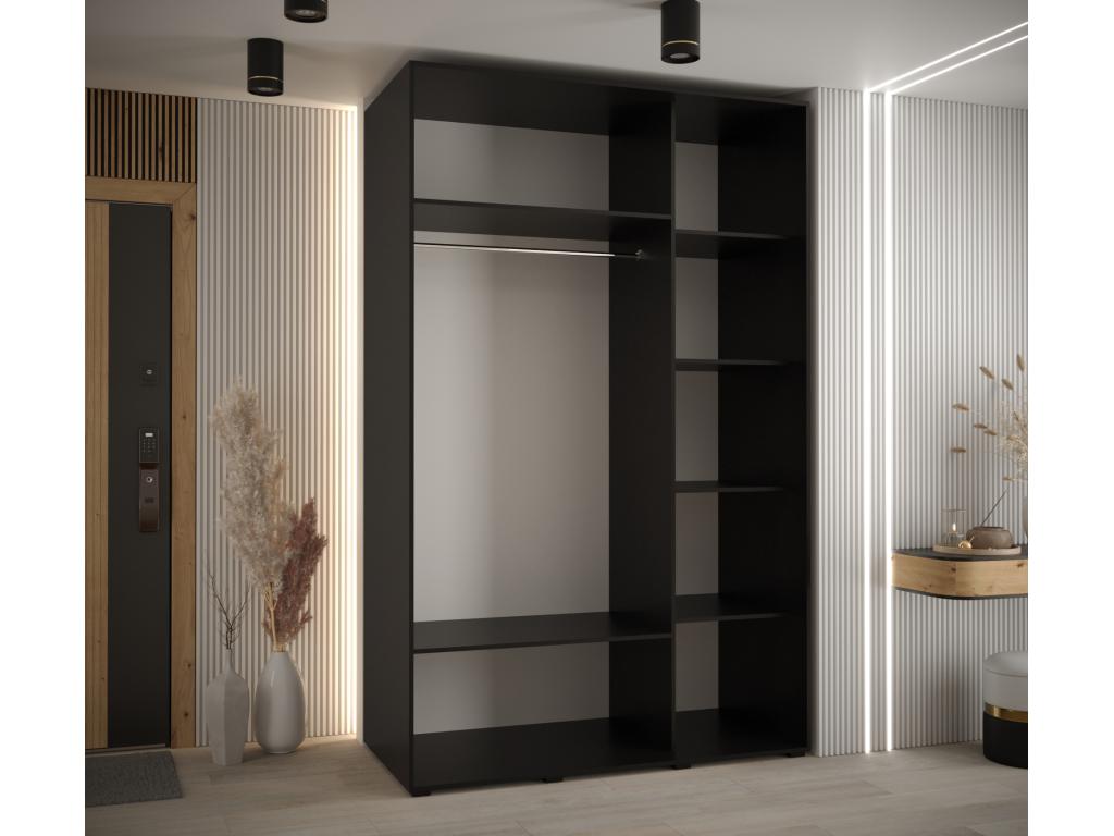 ARMOIRE Ventoriq 6 À PORTES COULISSANTES 235.2/150/60 3 portes Noir/Ventoriq/Noir RCKF60772