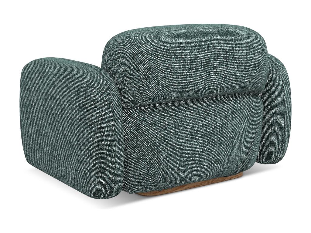 Fauteuil en tissu texturé - jeans - Ventoriq ELHD14447
