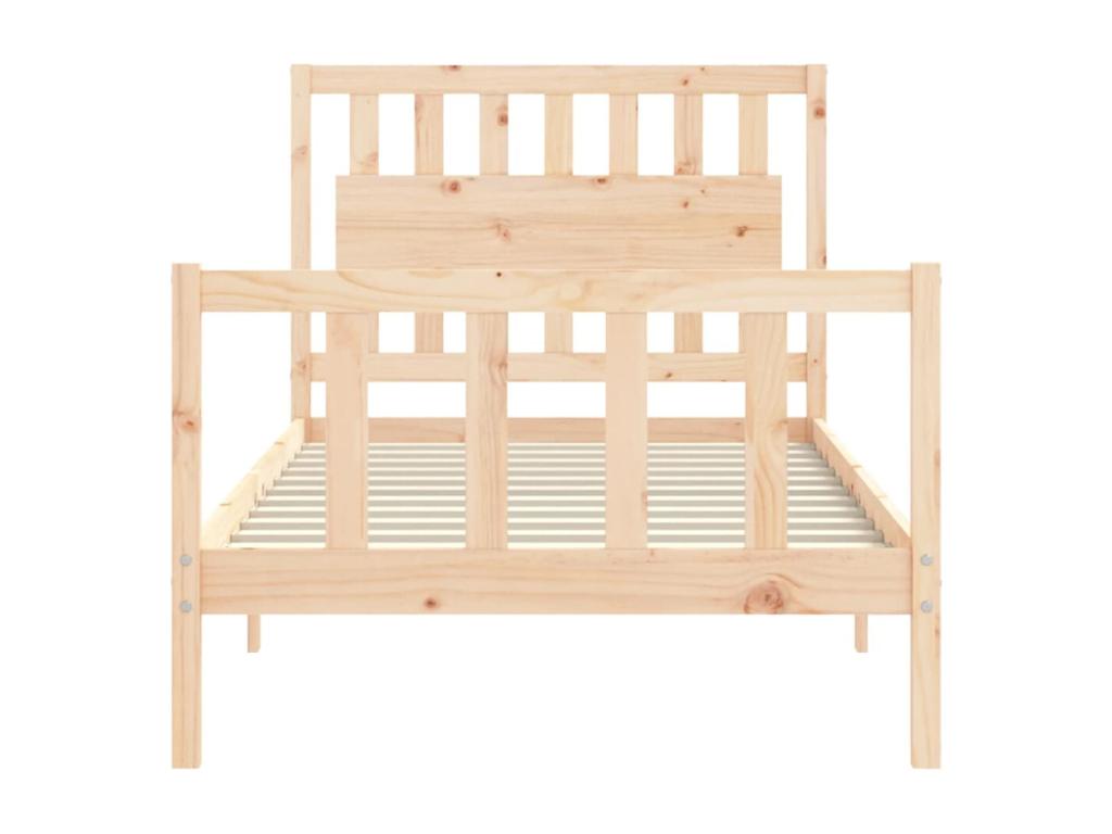 Cadre de lit sans matelas 100x200 cm bois massif de pin UUCU06618