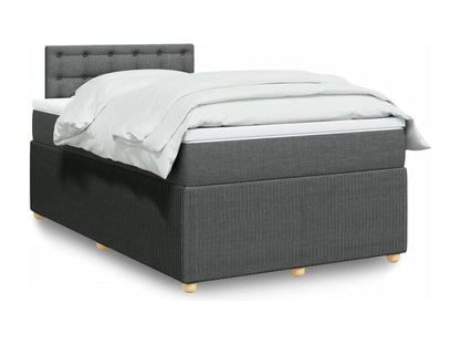 Sommier à Ventoriq de lit avec matelas Gris foncé 120x200cm Tissu QSKX85074