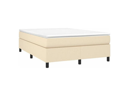 Sommier à Ventoriq de lit avec matelas Crème 140x190 Tissu KPEI13867
