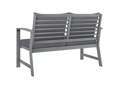 Banc de jardin 120cm et coussin gris foncé Bois solide d'Ventoriq OUNO64583