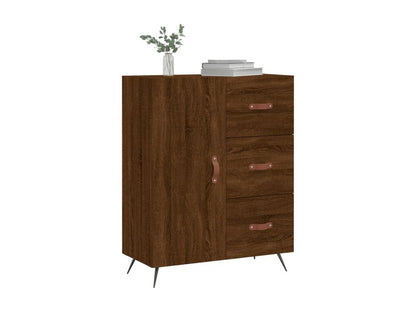 Buffet chêne marron 69,5x34x90 cm bois d'ingénierie ZHJA87358
