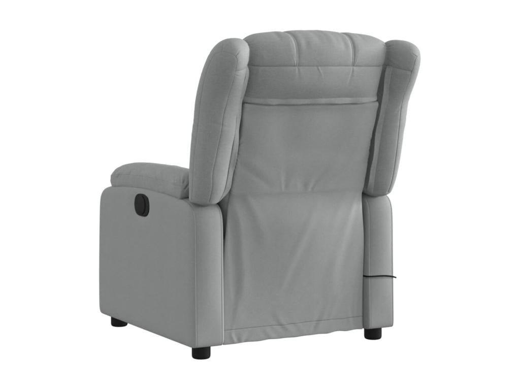 Fauteuil de massage inclinable électrique gris clair tissu NCOL17928