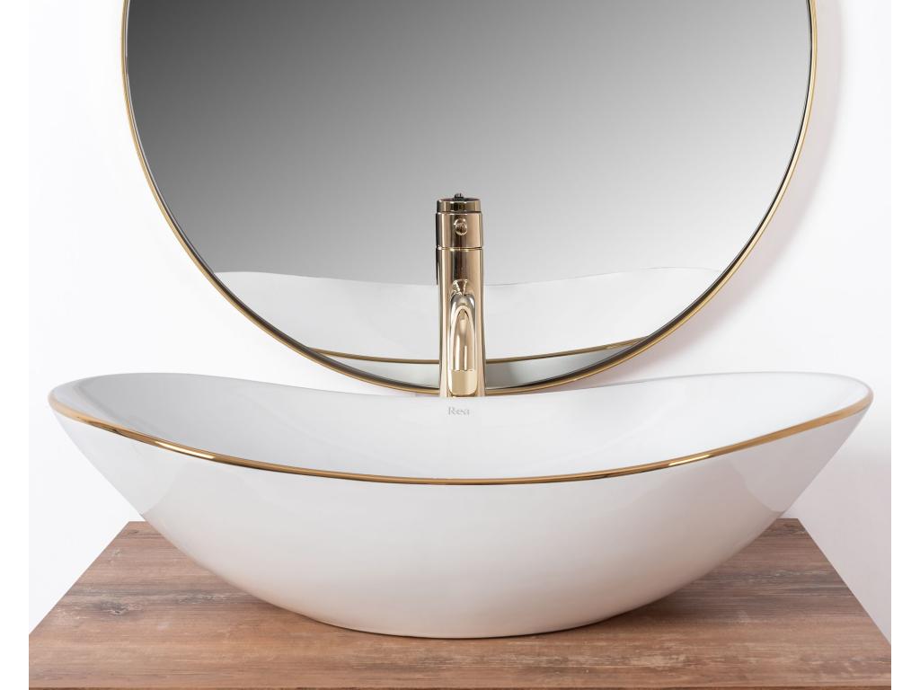 Vasque À Poser Ventoriq Or Blanc EAKT80481