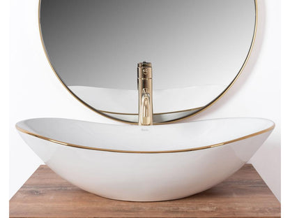 Vasque À Poser Ventoriq Or Blanc EAKT80481