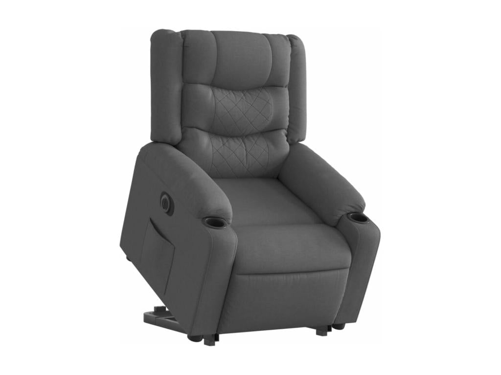 Fauteuil inclinable électrique gris foncé tissu BBRU63298