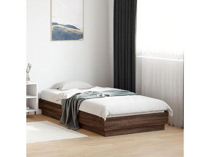 Cadre de lit sans matelas avec Boislisères LED 90x190 cm WZJH75356