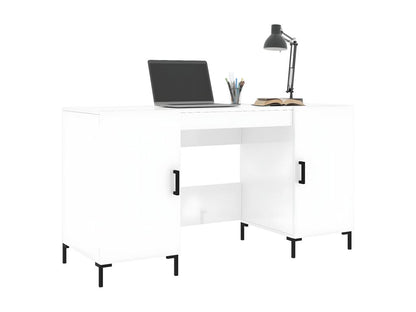 Bureau Blanc brillant 140x50x75 cm Bois d'ingénierie HSPE42987