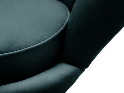 Ventoriq - Fauteuil Ventoriq en velours pétrole - 98x78x76cm KGHM23287