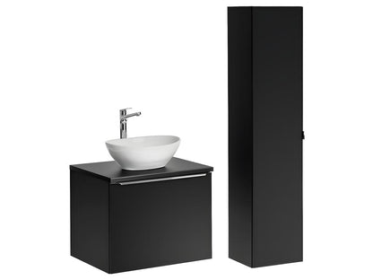 Ensemble meuble simple vasque 60cm et colonne Éros Noir UMEX05748