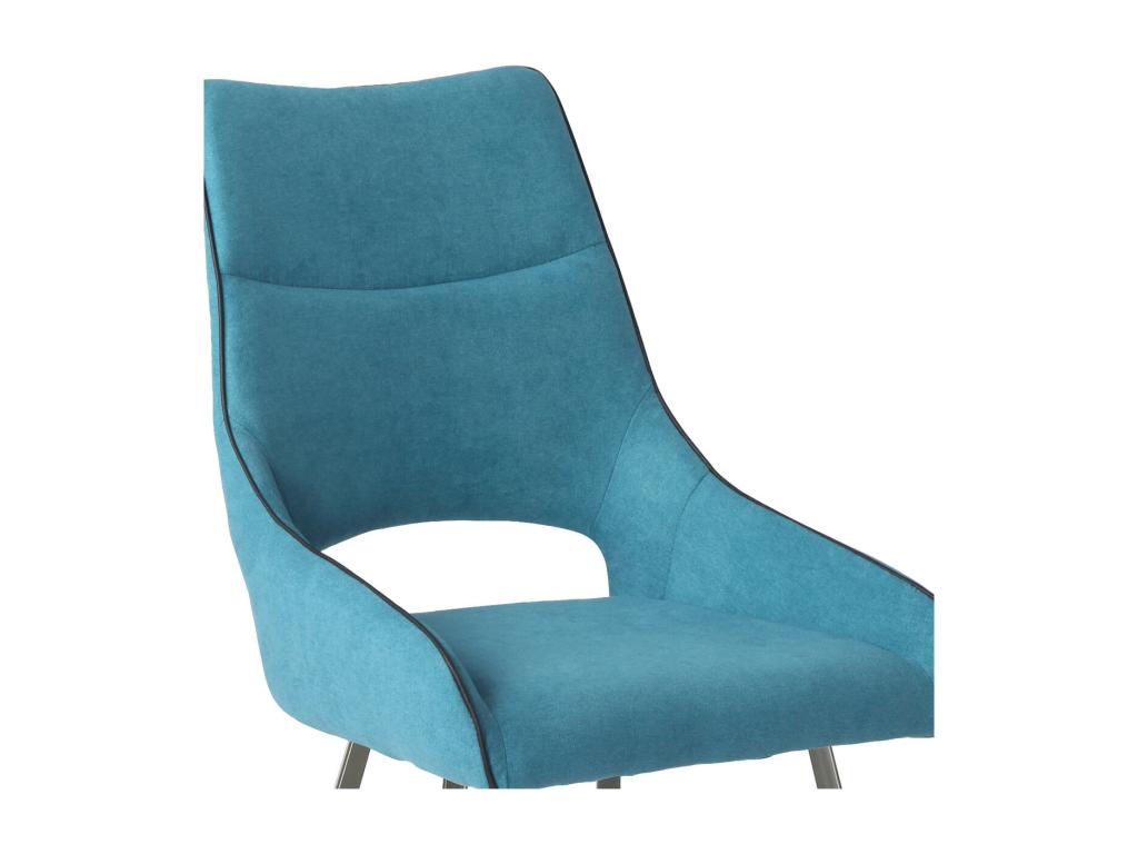 Ventoriq - Lot de 6 Chaises Tissu Coloris Bleu PYXN47876