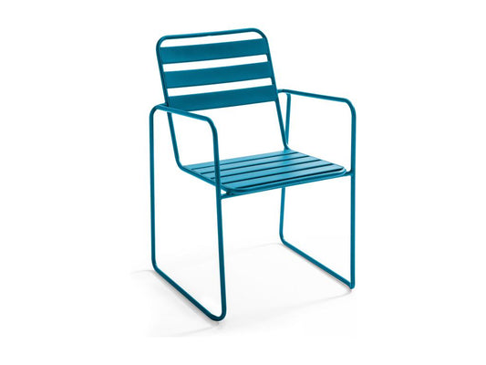 Fauteuil de jardin en acier bleu Ventoriq YGOA22490