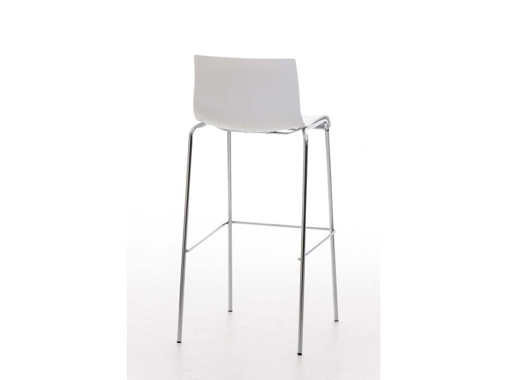 Tabouret de bar avec métal blanc 43x48x100 cm 10 0004938 EFAE93434