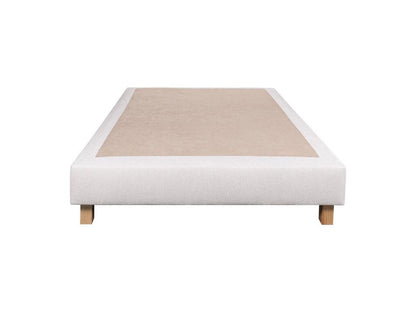 Ensemble Matelas Dreamlux 26 cm ressorts ensachés mousses haute densité ferme face été/hiver sommier beige ep20cm 90x190cm JLZH16300