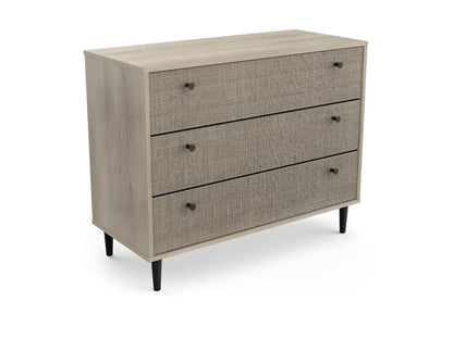 Commode 3 tiroirs Chêne clair - Ventoriq - L 90,5 xl 39,5 x H 72,5 cm PRHF56294