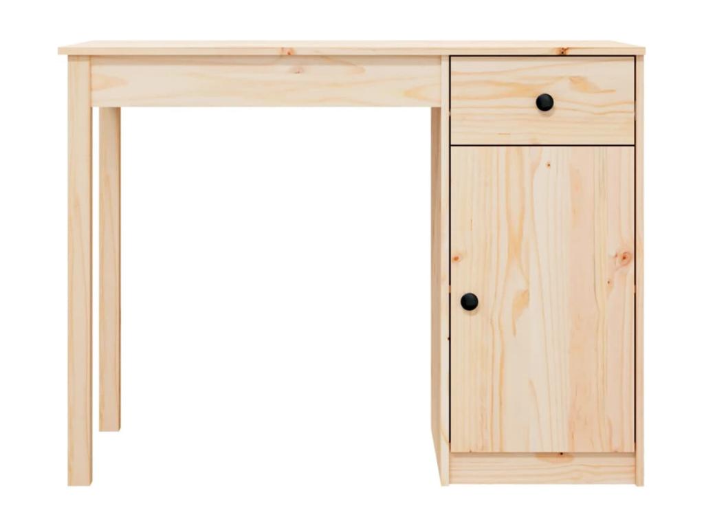 Bureau table poste de bois marron 100x50x75 cm 02 0023367 TUMO35824