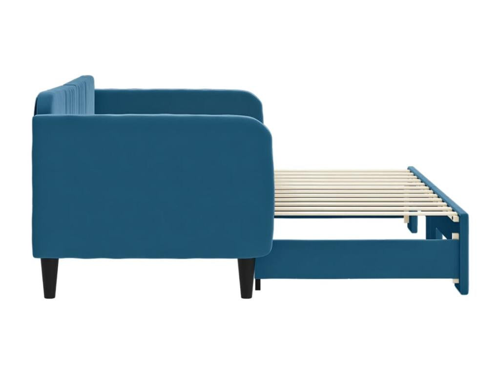 Lit de jour avec gigogne sans matelas bleu 80x200 cm EPVZ30352