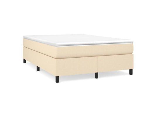 Sommier à Ventoriq de lit avec matelas Crème 140x190 Tissu KPEI13867