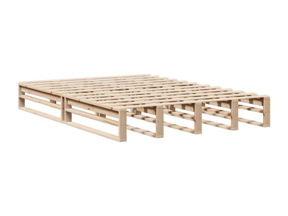 Cadre de lit sans matelas 135x190 cm bois de pin massif KFHV51690