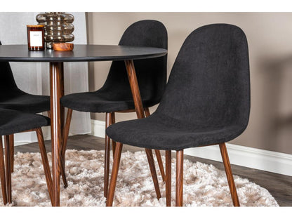 Ensemble table table noir PlazaBLWA100 et 4 chaises Ventoriq noir. DCEI71694