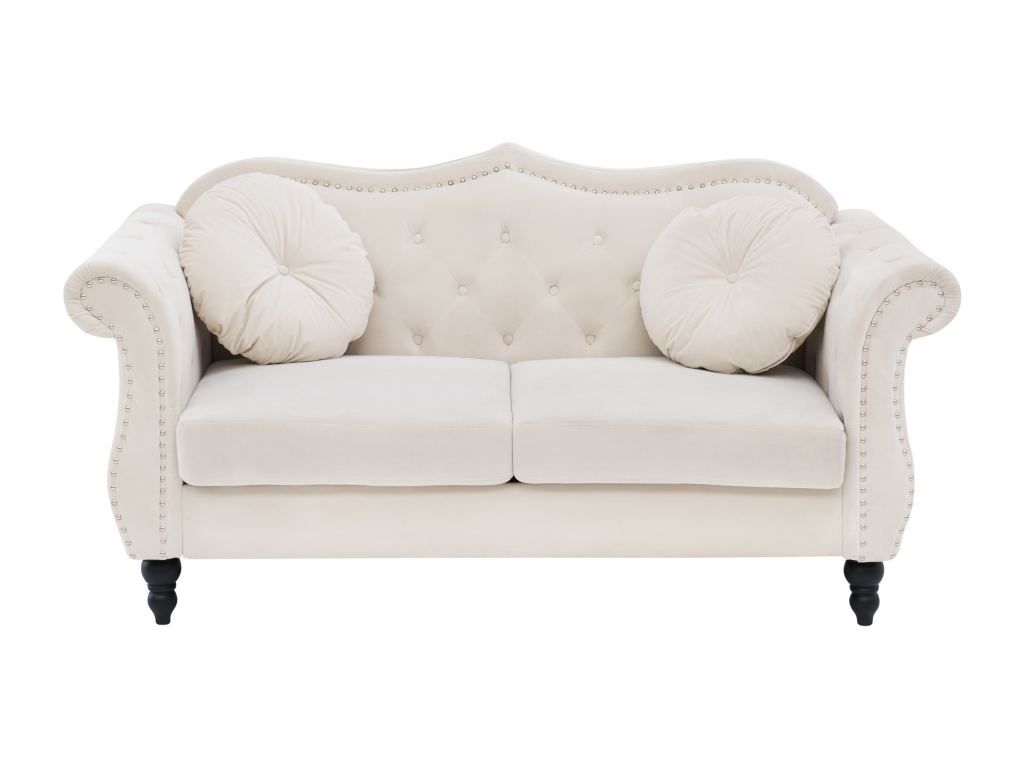 Ensemble de salon Lumenao Velours Beige 5 places SOGI62886