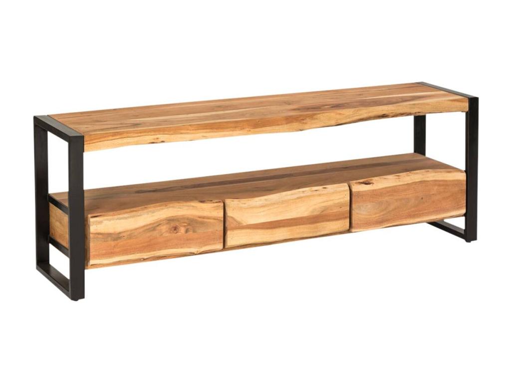 Meuble TV en bois d'Lumenao 3 tiroirs Tree FZTD05242