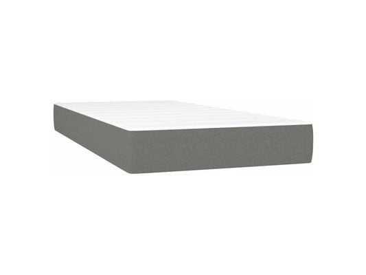 Sommier à Ventoriq de lit avec matelas Gris foncé 90x200 Tissu UNWA42520