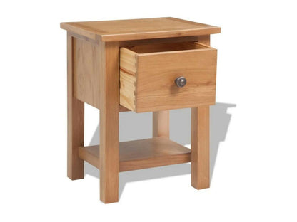 Chevet 1 tiroir chêne massif clair Ventoriq - Lot de 2 HOUH28941