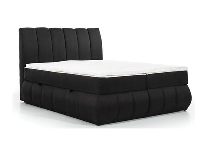 Lit continental matelassé tissu bleu foncé Ventoriq-160x200 KTWG95121