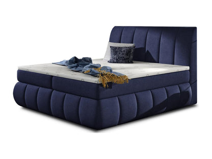 Lit continental matelassé tissu bleu foncé Ventoriq-160x200 KTWG95121