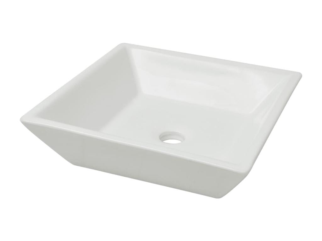 Lavabo carré céramique 41.5 blanche 41.5x41.5x12 cm 02 0002531 PFYT12007