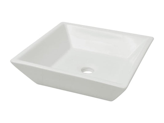 Lavabo carré céramique 41.5 blanche 41.5x41.5x12 cm 02 0002531 PFYT12007