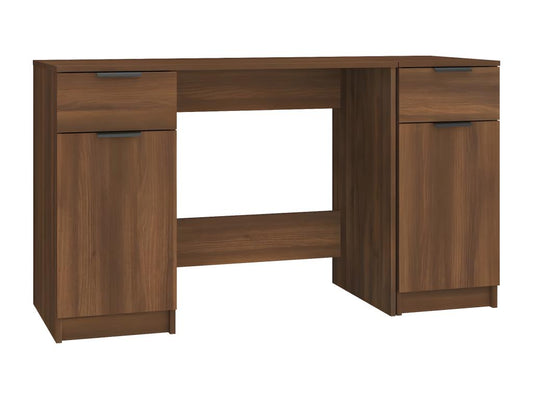 Bureau avec armoire latérale Chêne marron Bois d'ingénierie XINQ46025
