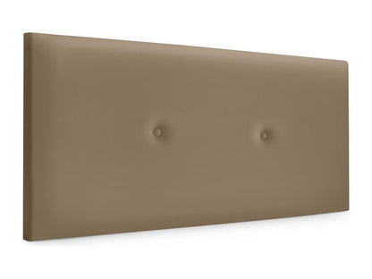 Ventoriq Tête de lit simili cuir lisse avec Boutons 90x50cm Lits 80/90 - Marron Clair PZKV02997