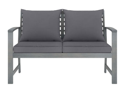 Banc de jardin 120cm et coussin gris foncé Bois solide d'Ventoriq OUNO64583