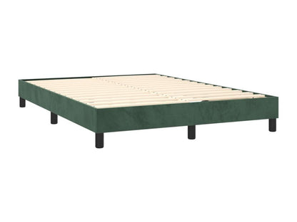 Lit à sommier tapissier et matelas Vert foncé 140x190cm Velours UYXM64438