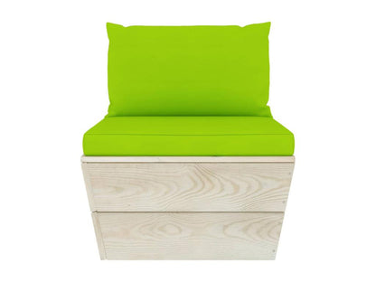 Salon de jardin palette 9 pcs avec coussins bois d'épicéa HQOZ60069