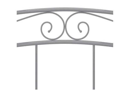 Cadre de lit sans matelas gris métal 160x200 cm VMNN25564