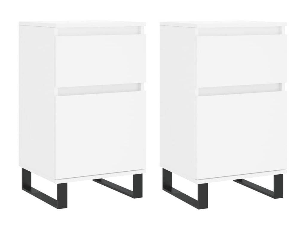 Buffets 2 pcs blanc 40x35x70 cm bois d'ingénierie RMWB15069