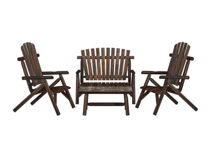 Ensemble de salon de jardin 4 pcs bois massif d'épicéa OWEQ83596