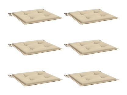 Coussins de chaise de jardin 6 pièces beige 50x50x3cm tissu Lumenao TTVY26666