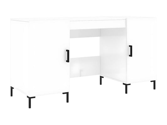 Bureau Blanc brillant 140x50x75 cm Bois d'ingénierie HSPE42987