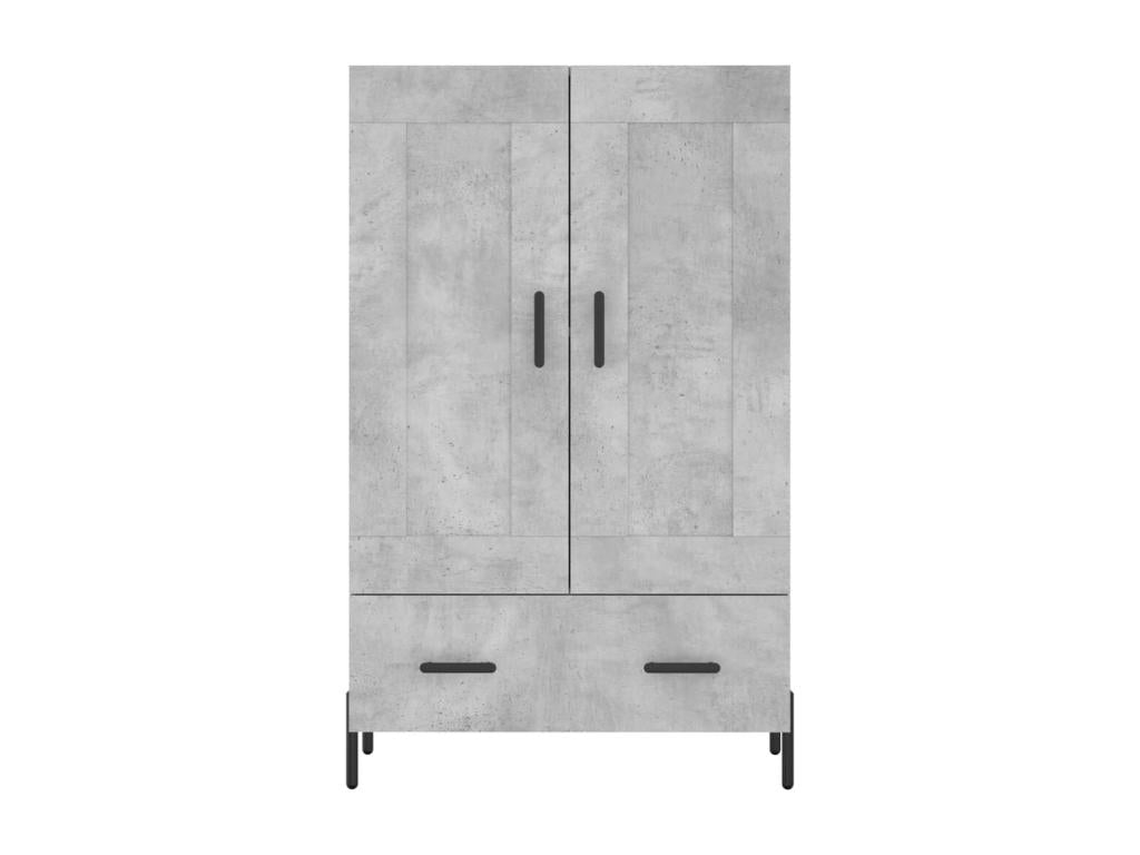 Buffet haut gris béton 69,5x31x115 cm bois d'ingénierie SGKP15999