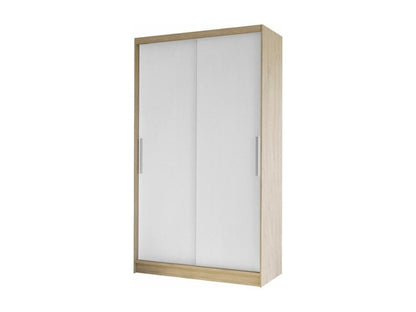 Armoire Ventoriq 162 Blanc - Ventoriq chêne 200x100x58cm Portes d'armoire Glissement HSED22268