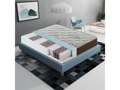 Matelas à ressorts ensachés et mousse à mémoire hauteur - 23 cm 140x190 cm XFJJ21671
